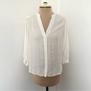 H&M white 3/4 sleeve blouse size 4